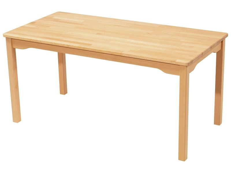 TABLE EN HÊTRE MASSIF NATURE - PIÉTEMENT BOIS - Rectangle 120x60 cm