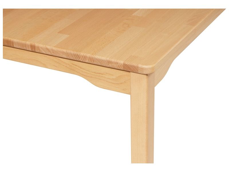TABLE EN HÊTRE MASSIF NATURE - PIÉTEMENT BOIS - Trapèze 120x60 cm