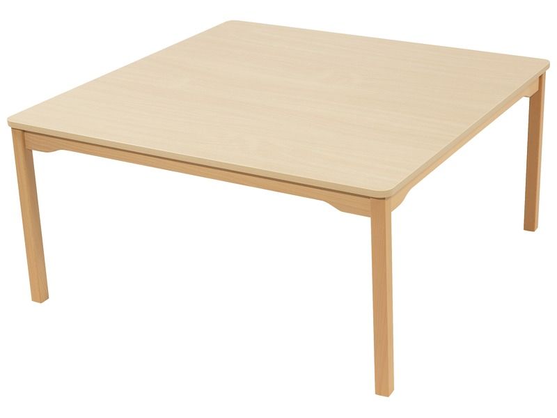 TABLE PLATEAU STRATIFIÉ - PIÉTEMENT BOIS - Carré 120x120 cm