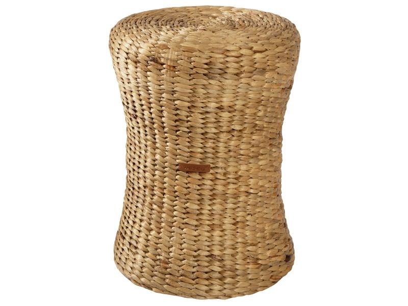 TABOURET en jacinthe d'eau H: 44 cm