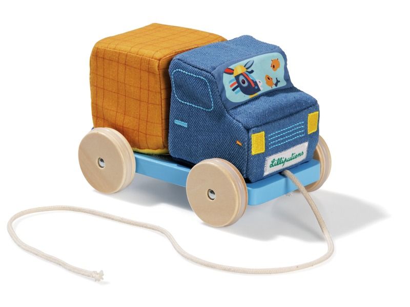 NACHZIEHSPIELZEUG Lkw mit Kreisel