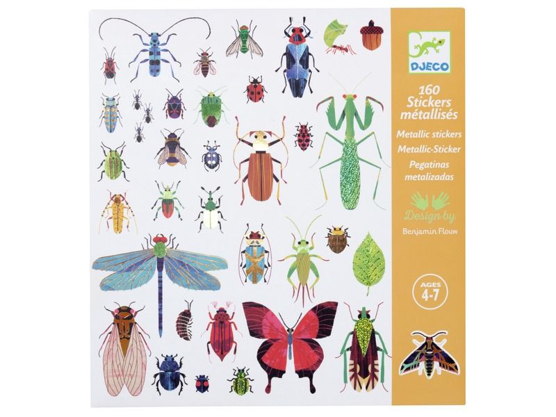 METALLIC THEMED STICKERS Insects