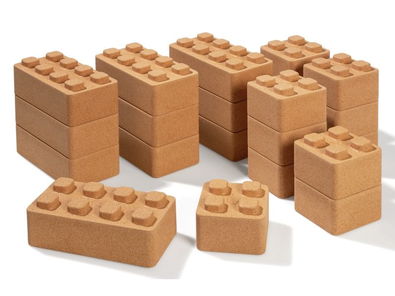 RIESEN-BAUSTEINE AUS KORK 22 Teile