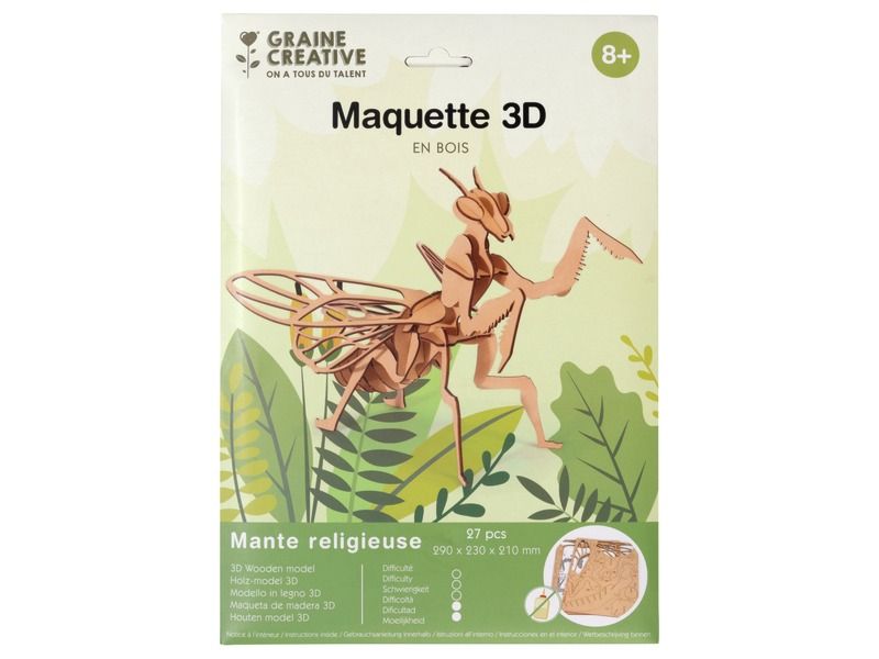 MODELL ZUM VERZIEREN 3D Gottesanbeterin
