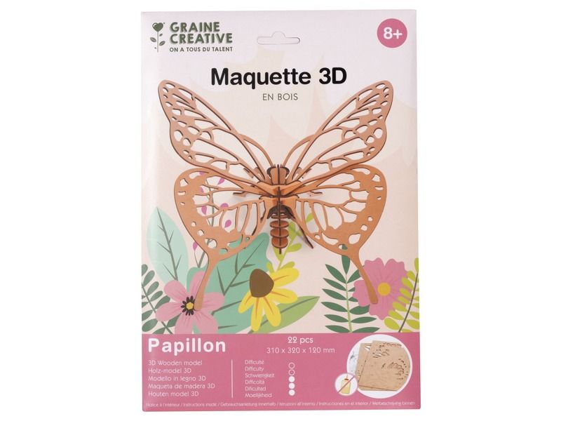MAQUETTE À DÉCORER 3D Papillon