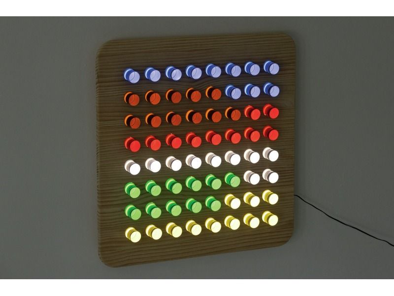 LICHTGEVEND ZINTUIGLIJK PANEEL Gekleurde cilinders