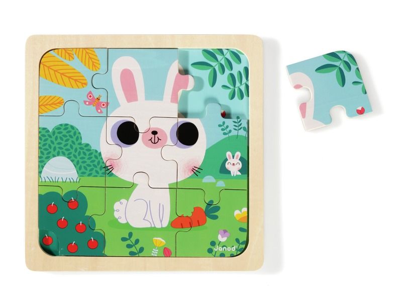 PUZZLE BOIS Le lapin blanc