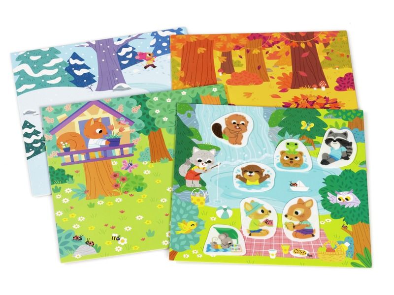 STICKERS ÉPAIS REPOSITIONNABLES Forêt