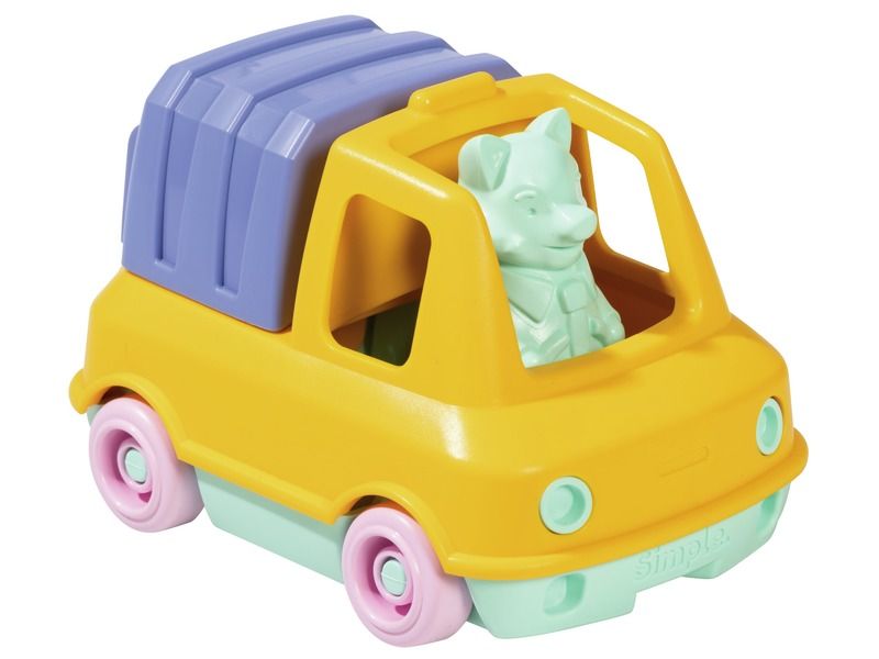 CAMION POUBELLE AVEC PERSONNAGE ÉCO-CONÇU