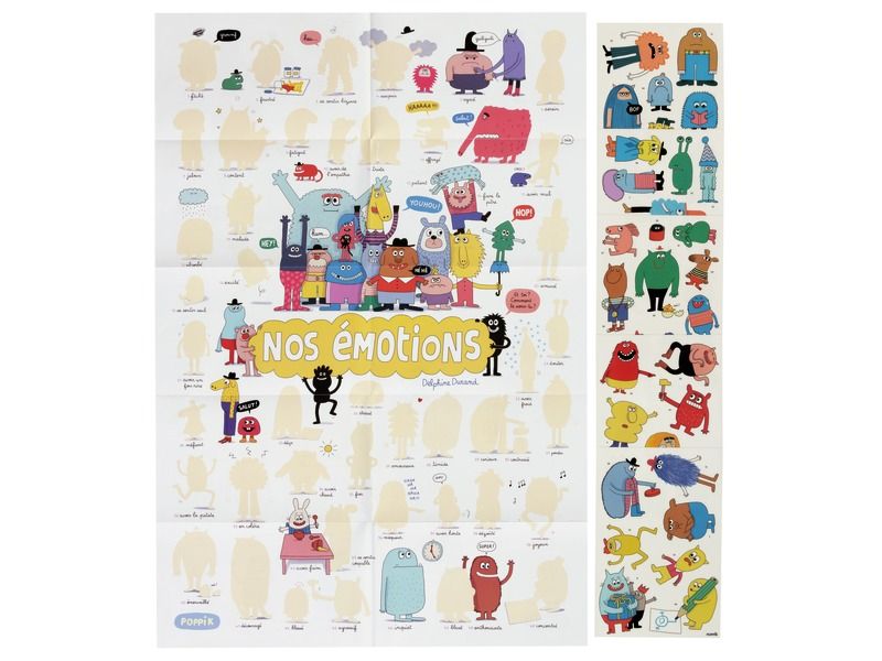 POSTER XXL ET GOMMETTES Les émotions