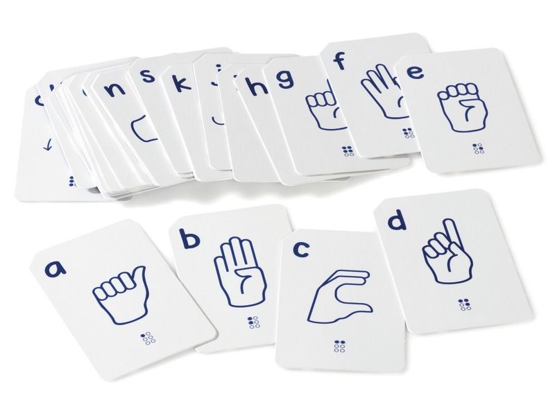 BRAILLE KARTEN Die Buchstaben