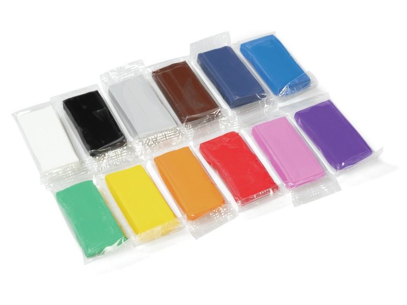 POLYMER-MASSE CERNIT 12 x 25 g Klassische Farben
