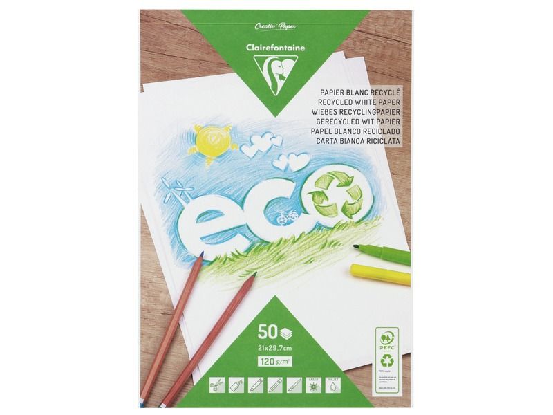 BLOC DE PAPIER À DESSIN RECYCLÉ 120 g