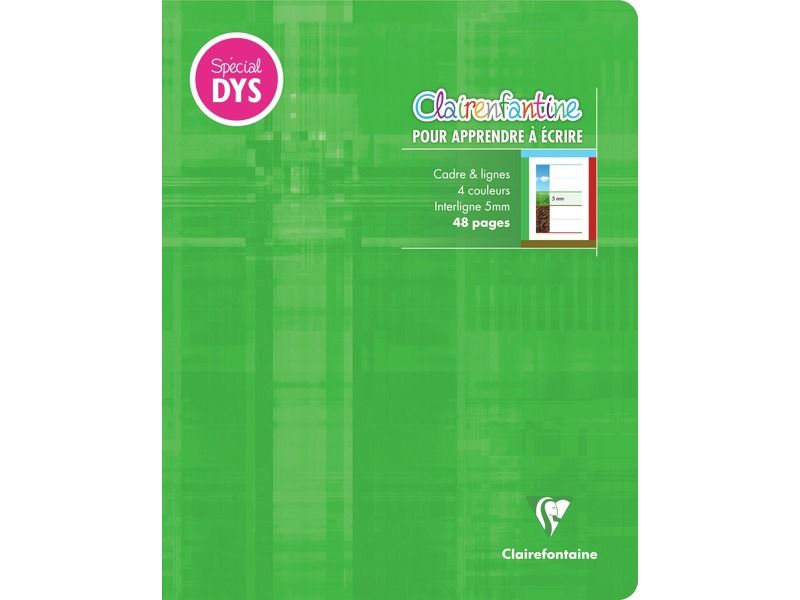 SPEZIELLES DYS-SCHREIBHEFT Clairefontaine Zeilenabstand 5 mm