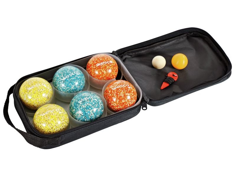 SET MIT 6 RECYCELTEN BOULEKUGELN