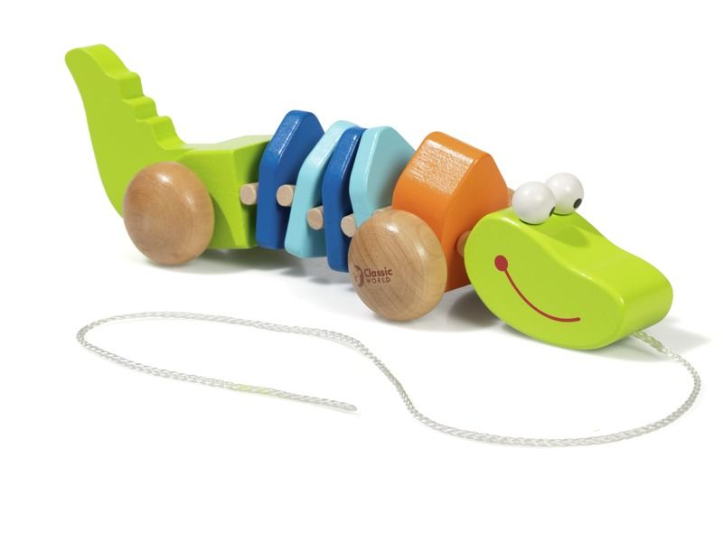 JOUET À TIRER Crocodile