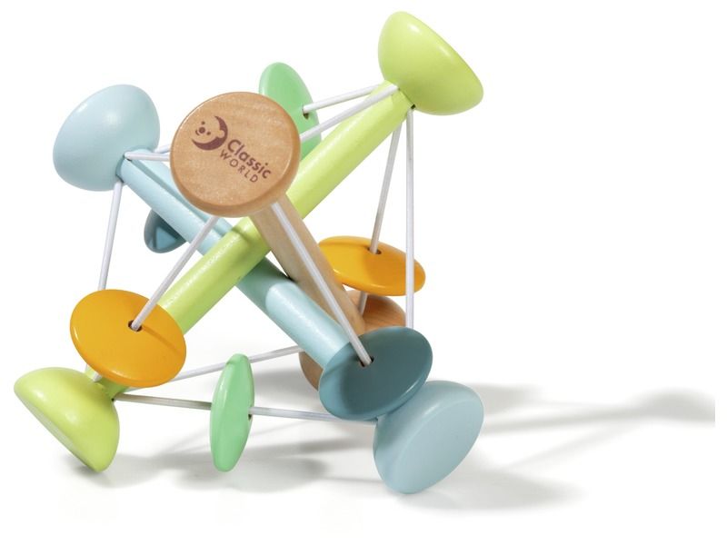 LERN- UND SPIELBALL AUS HOLZ Pastellfarben