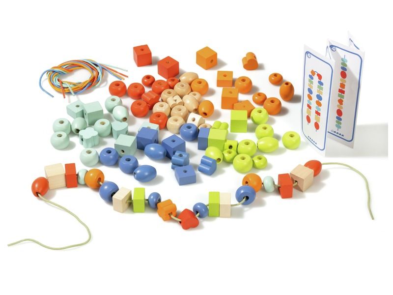 COLOURED LACING BEADS