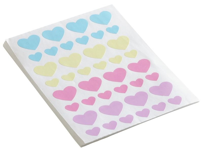 ECOPACK NAVULLING MET STICKERS Pastelhartjes