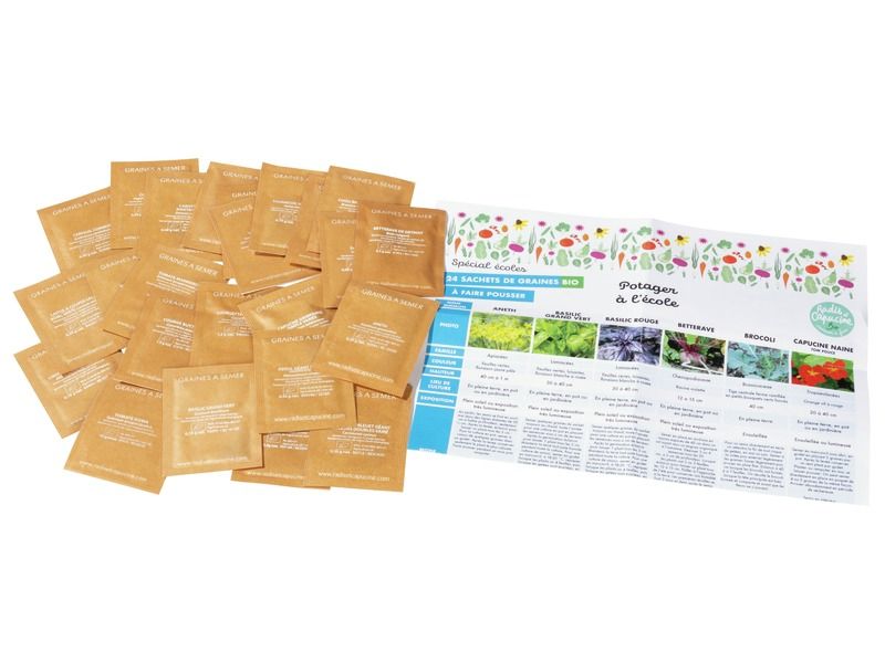 COFFRET POTAGER À L'ÉCOLE 24 variétés
