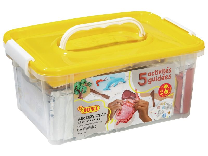 SELF-HARDENING MODELLING CLAY KIT 8 x 500 g + accessories