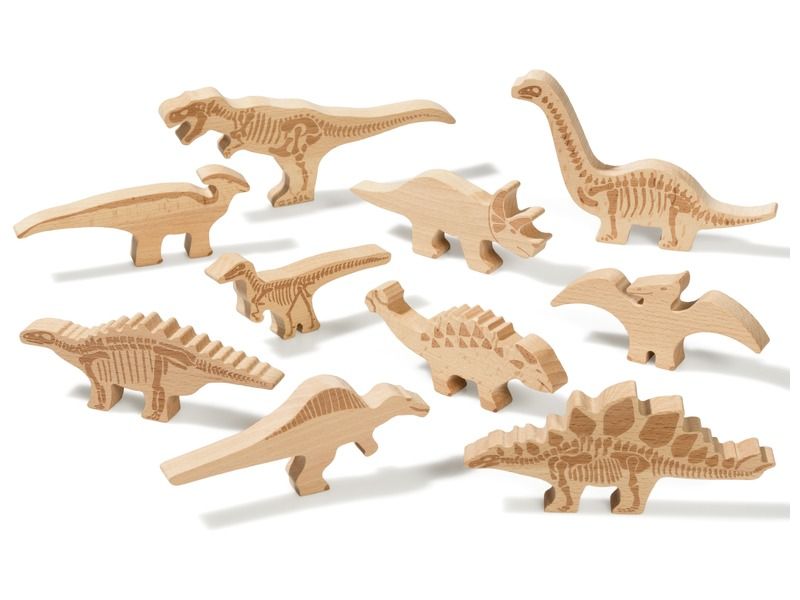 FIGURINES EN BOIS Les dinosaures