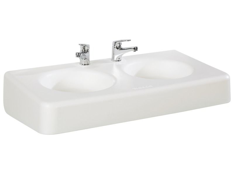 PLASTIC WALL-MOUNTED WASHBASIN DOUBLE