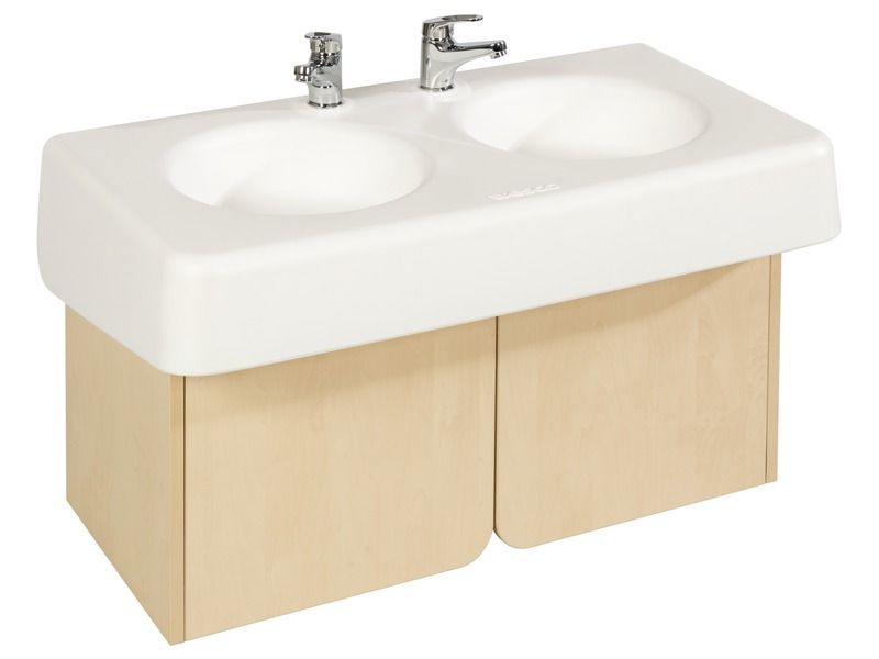 DOPPELTER KUNSTSTOFF-WASCHBECKENSCHRANK H: 50 cm