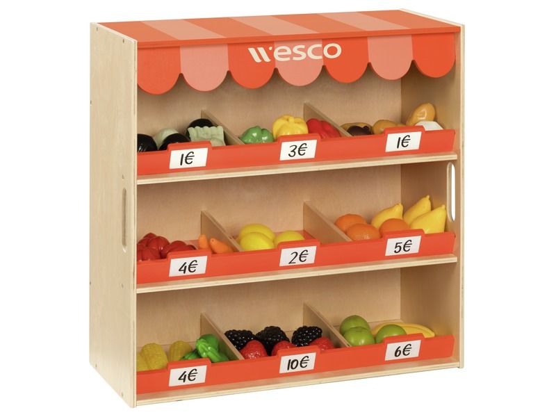 MARKET STALL CHEST AND FOOD ITEMS