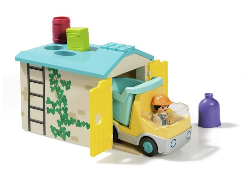 PLAYMOBIL JUNIOR CONSTRUCTION TRUCK WITH GARAGE