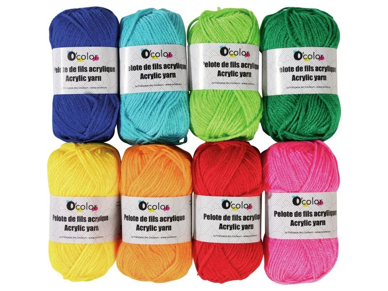 BOLLETJES ACRYLGAREN Felle kleuren