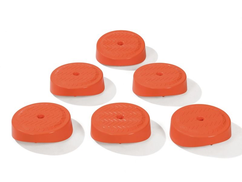 SET OF 6 Scogym Evolution TEXTURED GLIDES Rockers