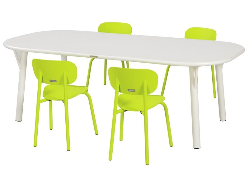 TISCH 160 x 80 cm + 4 STÜHLE Zoé