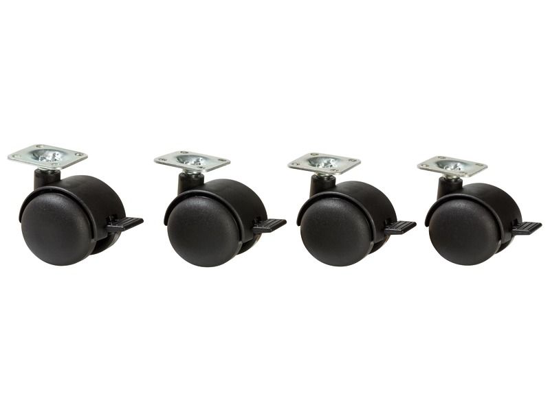 LOT de 4 roulettes avec freins pour meubles BABI UP