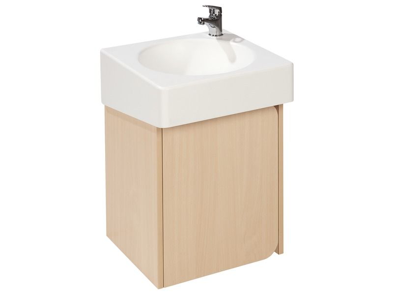 EINZELNES MÖBEL MIT WASCHBECKEN AUS SOLIDSURFACE H: 65 cm