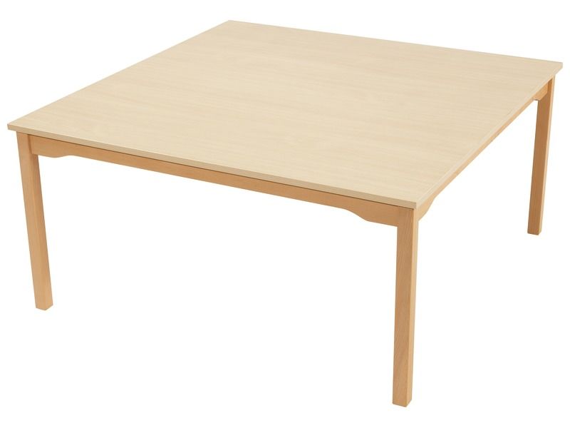 TABLE PLATEAU MÉLAMINÉ - PIÉTEMENT BOIS - Carré 120x120 cm