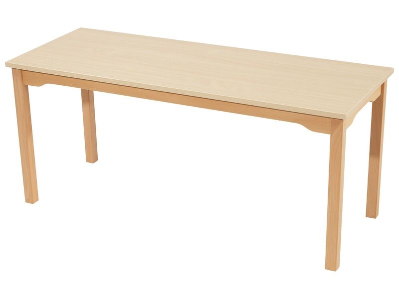 TABLE PLATEAU MÉLAMINÉ - PIÉTEMENT BOIS - Rectangle 130x50 cm
