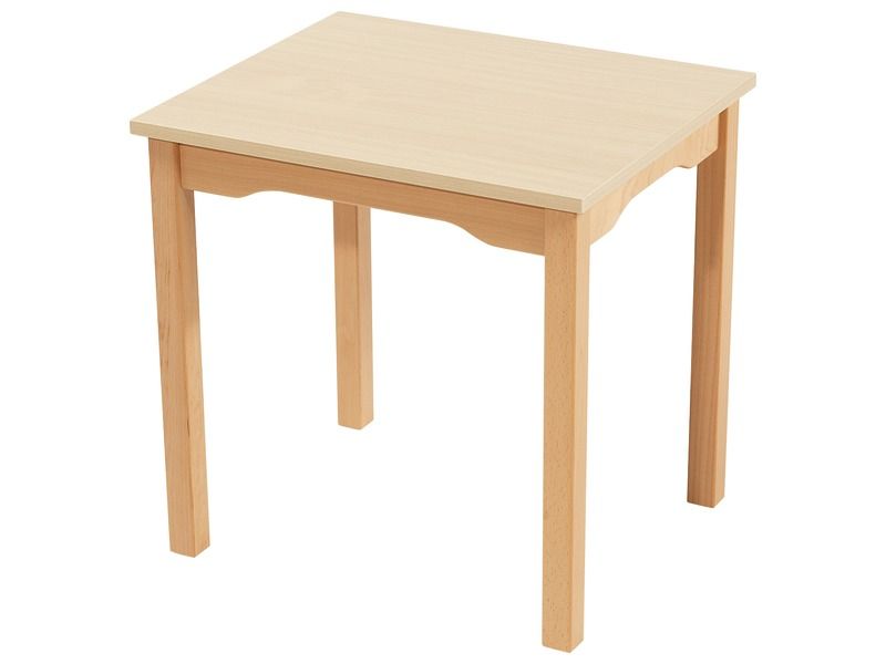 TABLE PLATEAU MÉLAMINÉ - PIÉTEMENT BOIS - Rectangle 60x50 cm