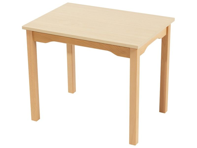 TABLE PLATEAU MÉLAMINÉ - PIÉTEMENT BOIS - Rectangle 70x50 cm