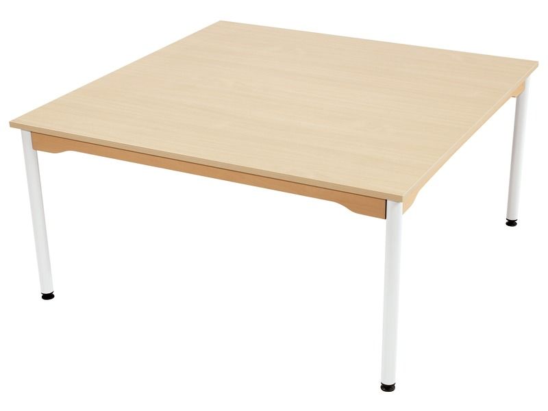 MELAMINE TABLE TOP – METAL LEGS – 120x120 cm square