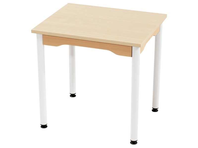 MELAMINE TABLE TOP – METAL LEGS – 60x50 cm rectangle