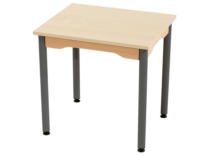 TISCH MIT MELAMINBESCHICHTETER PLATTE - METALLFUSSTEIL - Rechteckig 60x50 cm