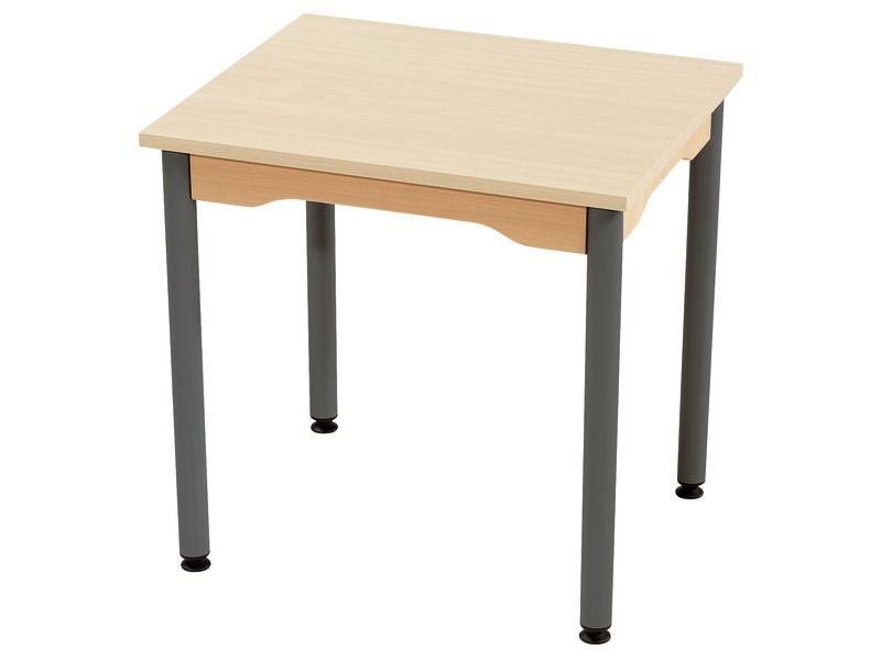 MELAMINE TABLE TOP – METAL LEGS – 60x50 cm rectangle