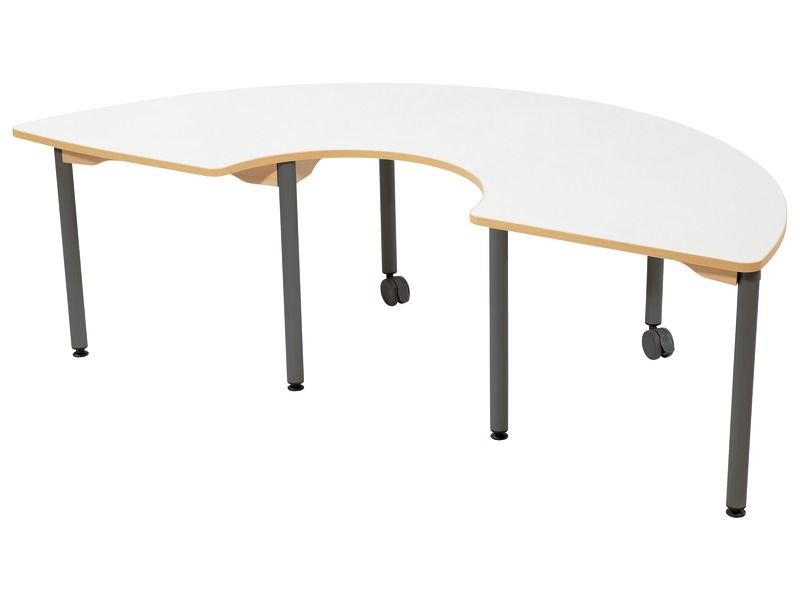 TABLE DEMI-CERCLE STRATIFIÉE - 60x90x180