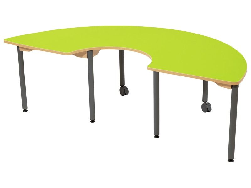 TABLE DEMI-CERCLE STRATIFIÉE - 60x90x180