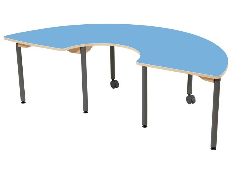 TABLE DEMI-CERCLE STRATIFIÉE - 60x90x180