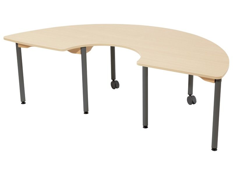 TABLE DEMI-CERCLE STRATIFIÉE - 60x90x180