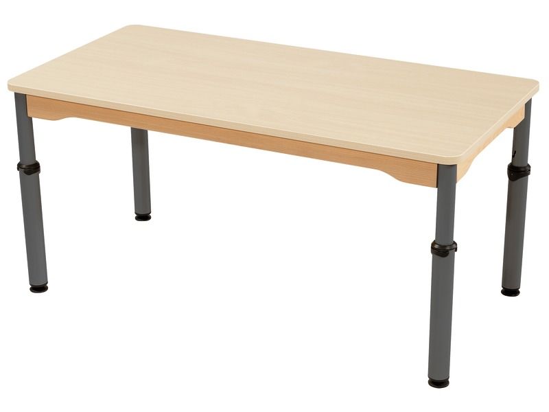 TABLE PLATEAU STRATIFIÉ - RÉGLABLE EN HAUTEUR - Rectangle 120x60 cm