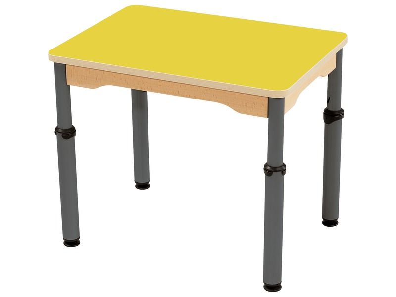 TABLE PLATEAU STRATIFIÉ - RÉGLABLE EN HAUTEUR - Rectangle 70x50 cm