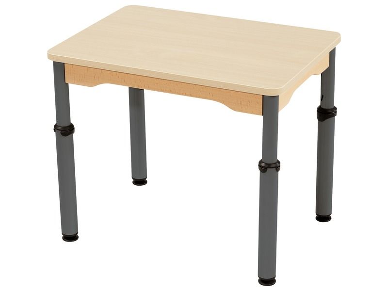 TABLE PLATEAU STRATIFIÉ - RÉGLABLE EN HAUTEUR - Rectangle 70x50 cm